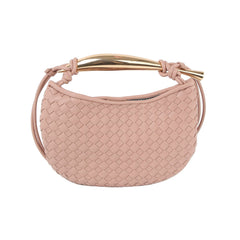 Gold Handle Unique Flat Design Crossbody