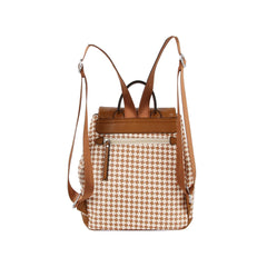Flap Straw Tassel Backpack