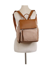 Flap Straw Tassel Backpack