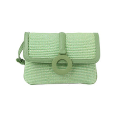 Flap Straw Vacation Crossbody Bag