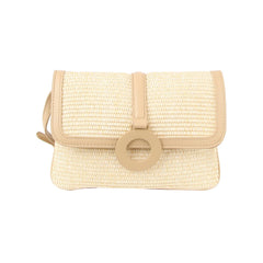 Flap Straw Vacation Crossbody Bag
