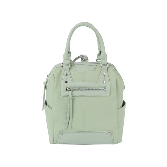 Stone studded soft leather backpack