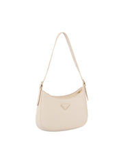 Structured half moon shoulder bag