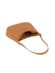 Structured half moon shoulder bag