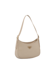 Structured half moon shoulder bag