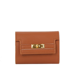 Mini Turn-Lock Tri-Fold Wallet