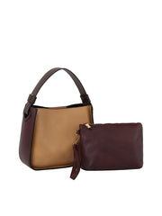 2 In 1 Women Multicolor Hobo Tote Bag And Purse Set