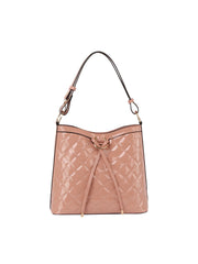 Shony Leather Front Ribbon Tie Detail Hobo Bag