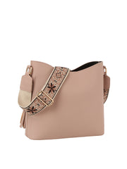 Soft Leather Tassel Detail Guitar Strap Crossbody