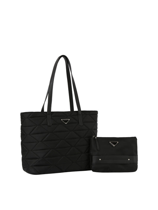 2 in 1 Quilted big tote with pouch