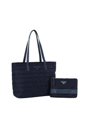 2 in 1 Quilted big tote with pouch
