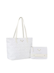 2 in 1 Quilted big tote with pouch