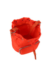 Quilted design nylon bucket bag