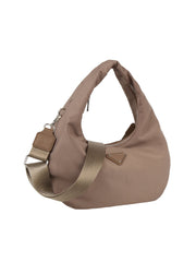 Fashionable nylon hobo bag with crossbody strap