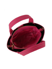 Classic leather tote bucket bag