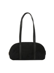 Suede Arc Shoulder Bag
