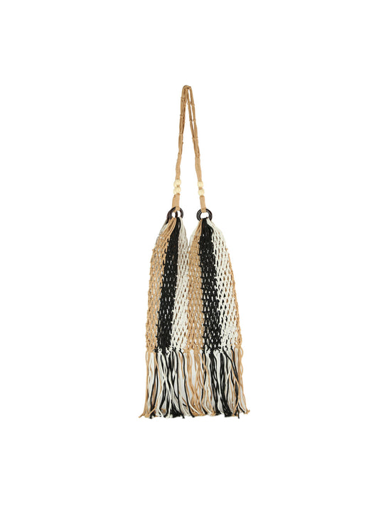 Coastal Fringe Net Shoulder Bag