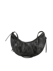 Scrunched Half Moon Denim Shoulderbag