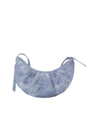 Scrunched Half Moon Denim Shoulderbag