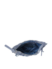 Scrunched Half Moon Denim Shoulderbag