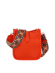 Structured Cute Leather Crossbody With Guitar Strap