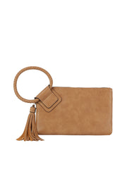 Braided ring handle wristlet clutch