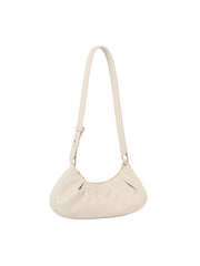 Soft leather small ruched hobo bag