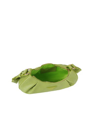 Soft leather small ruched hobo bag