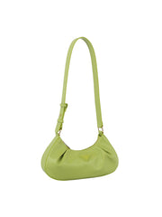 Soft leather small ruched hobo bag