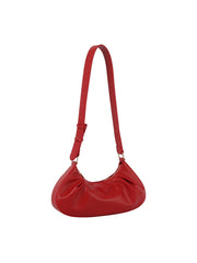 Soft leather small ruched hobo bag