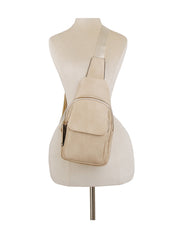 Front Pocket Travel Leather Sling Bag