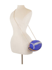 Rhinestone Studded Football Bag