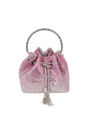 Gradation pattern rhinestone covered petite Evening Bag