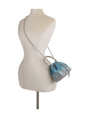 Gradation pattern rhinestone covered petite Evening Bag