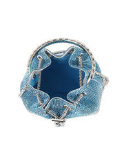 Gradation pattern rhinestone covered petite Evening Bag