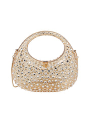 Gem studded unique evening clutch