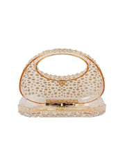 Gem studded unique evening clutch