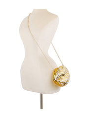 Shiny Mouth Crystal Evening Clutch