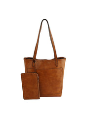 2 in 1 Fashion Leather Tote Hobo Bag