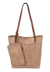 2 in 1 Fashion Leather Tote Hobo Bag