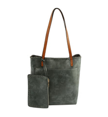2 in 1 Fashion Leather Tote Hobo Bag