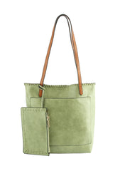 2 in 1 Fashion Leather Tote Hobo Bag