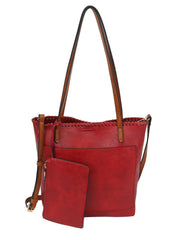 2 in 1 Fashion Leather Tote Hobo Bag