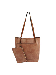 2 in 1 Fashion Leather Tote Hobo Bag