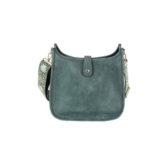 Casual Leather Crossbody Bag With Guitar Strap