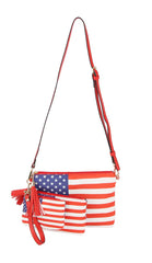 3 In 1 Us Flag Crossbody And Pouch Set