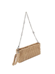 Petite Embossed Leather Shoulder Bag