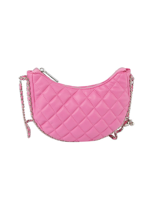 Chain detail hobo crossbody bag