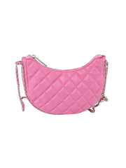 Chain Detail Hobo Crossbody Bag