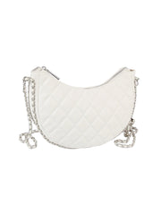 Chain Detail Hobo Crossbody Bag